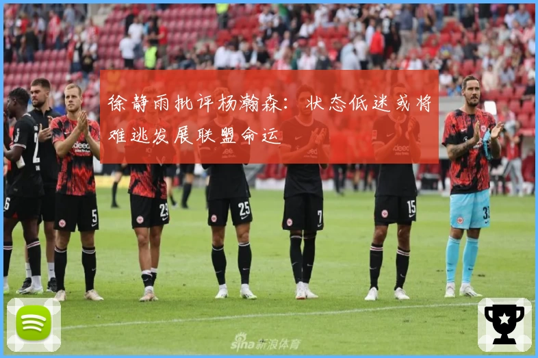 徐静雨批评杨瀚森：状态低迷或将难逃发展联盟命运